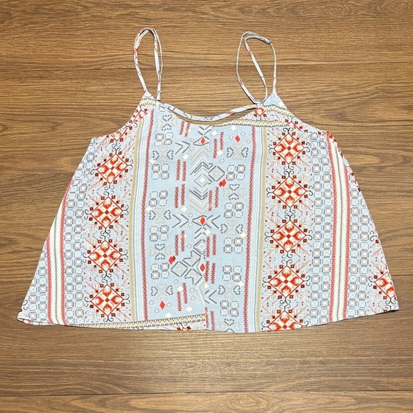 MINKPINK Geometric Print Camisole in Blue and Red - Picture 6 of 7